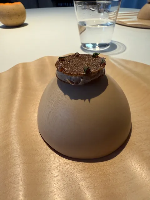 the second course, a cracker